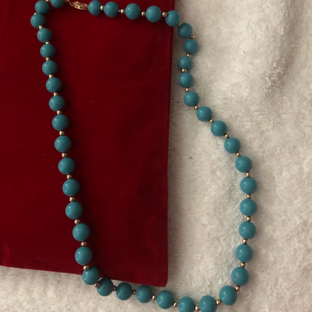 Vintage turquoise 14k beaded necklace